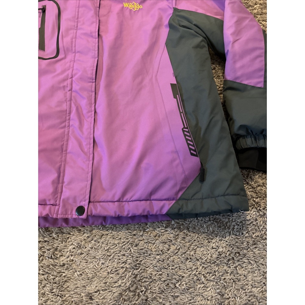 Wantdo Size Large Purple Womens Jacket‎ Ski Snow Skirt Hooded Purple Black Nice - Picture 2 of 12